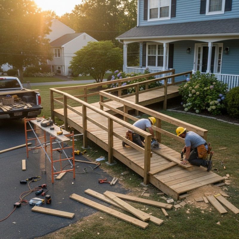 Wood Ramp Installation